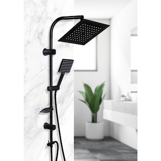 Local Banyo Lüks ve Modern Siyah Tepe Yağmurlama Robot Duş Seti