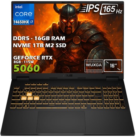 ASUS TUF Gaming F16 FX608JMR-RV024-Gaming Intel Core i7 RTX 5060 Gaming Laptop