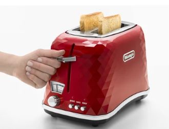 Delonghi CTJ2103 R FRONT Bianco Ekmek Kızartma Makinesi Kırmızı