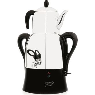 Korkmaz A341-04 Çaykolik Semaver Çay Makinesi - Siyah - 3 lt