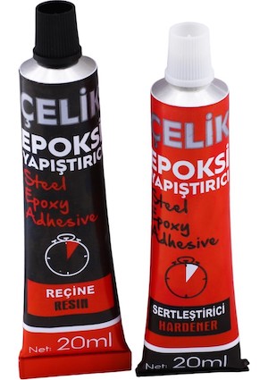Nzb Epoksi Yapıştırıcı Metal Plastik Seramik Cam Güçlü Çelik Yapıştırıcı 20 + 20 gr Hızlı Kuruyan