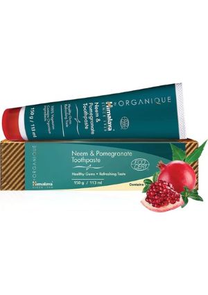 Himalaya Organik Diş Macunu, Neem ve Nar Özlü, Florürsüz, Glutensiz, Sls ve Parabensiz, 150 gr/113 ml x 2 Adet