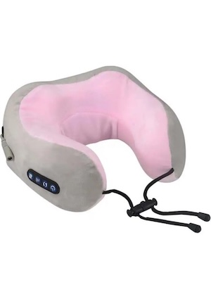 MODUS Seyahat Boyun Yastığı Pembe (Masaj Özellıklı) Uçak/araba/otobus U Şeklinde Şarjlı Boyun Masaj Yastığı