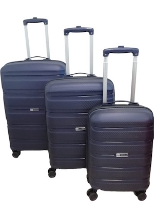 Vegmann Polipropilen (Pp) Atlas Mavi 3lü Valiz Seti
